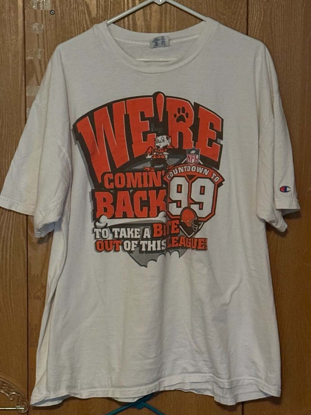 Vintage Champion Cleveland Browns '99 Return Graphic T-Shirt Size XXL